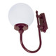Lisbon 25cm Sphere Wall Light - Burgundy Finish / E27 Lisbon 25cm Sphere Wall Light - Burgundy Finish / E27
